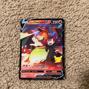 Pokemon Charizard V Red Orange Yellow Holo Trading Card